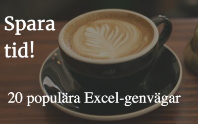 20 populära Excel-genvägar